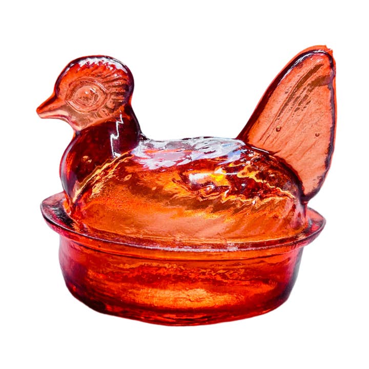 Nesting Hen Bowl - PUMPKIN | Hand Blown Glass for wholesale by Kitchen One