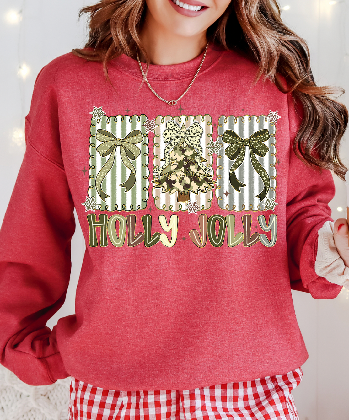 THE LATTIMORE CLAIM - Wholesale Graphic Sweatshirt - Women's - Holly Jolly Camo Christmas Tee & Sweatshirt2