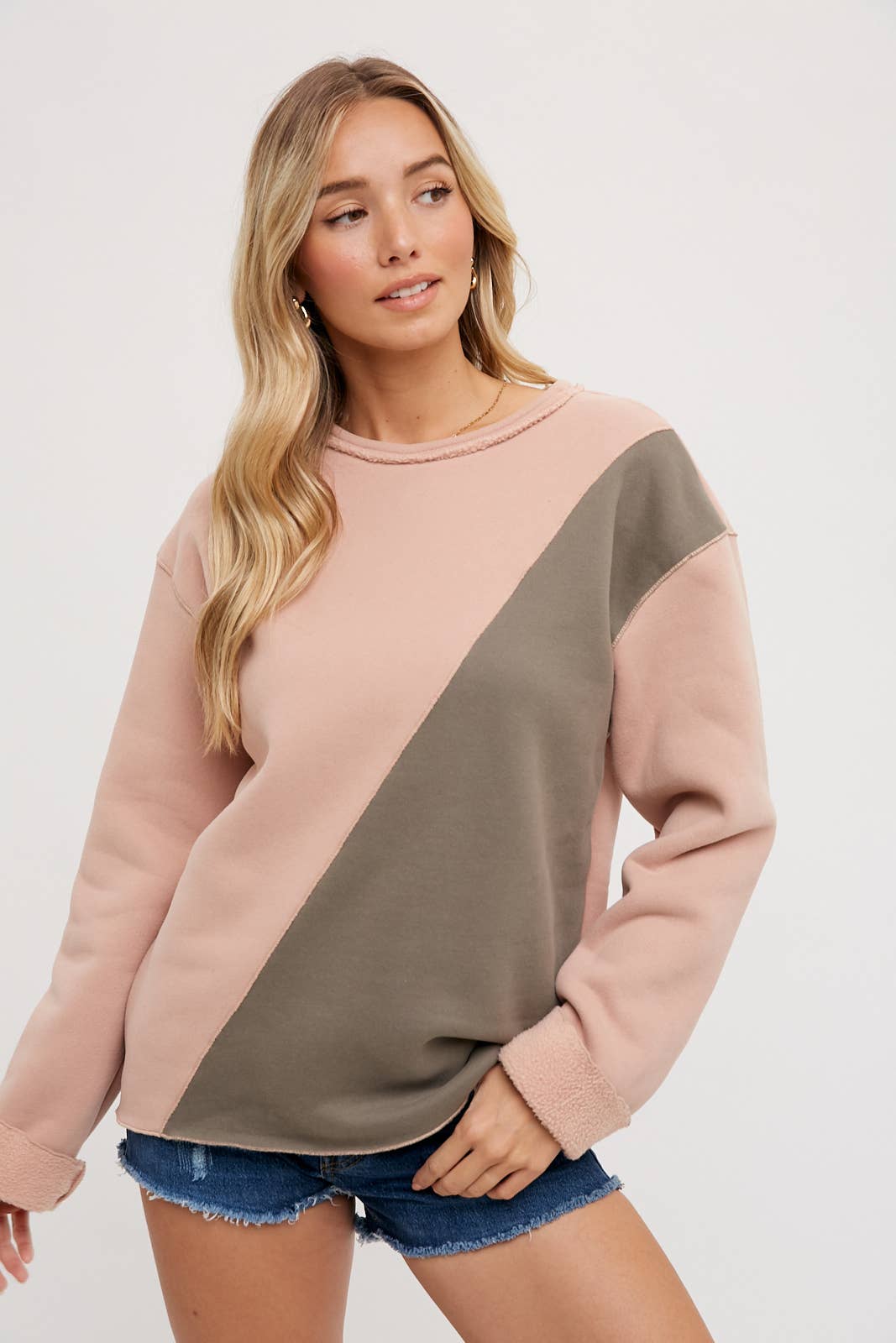 Bluivy - Wholesale Sweatshirt - Women's - COLOR BLOCK SWEATSHIRTS3