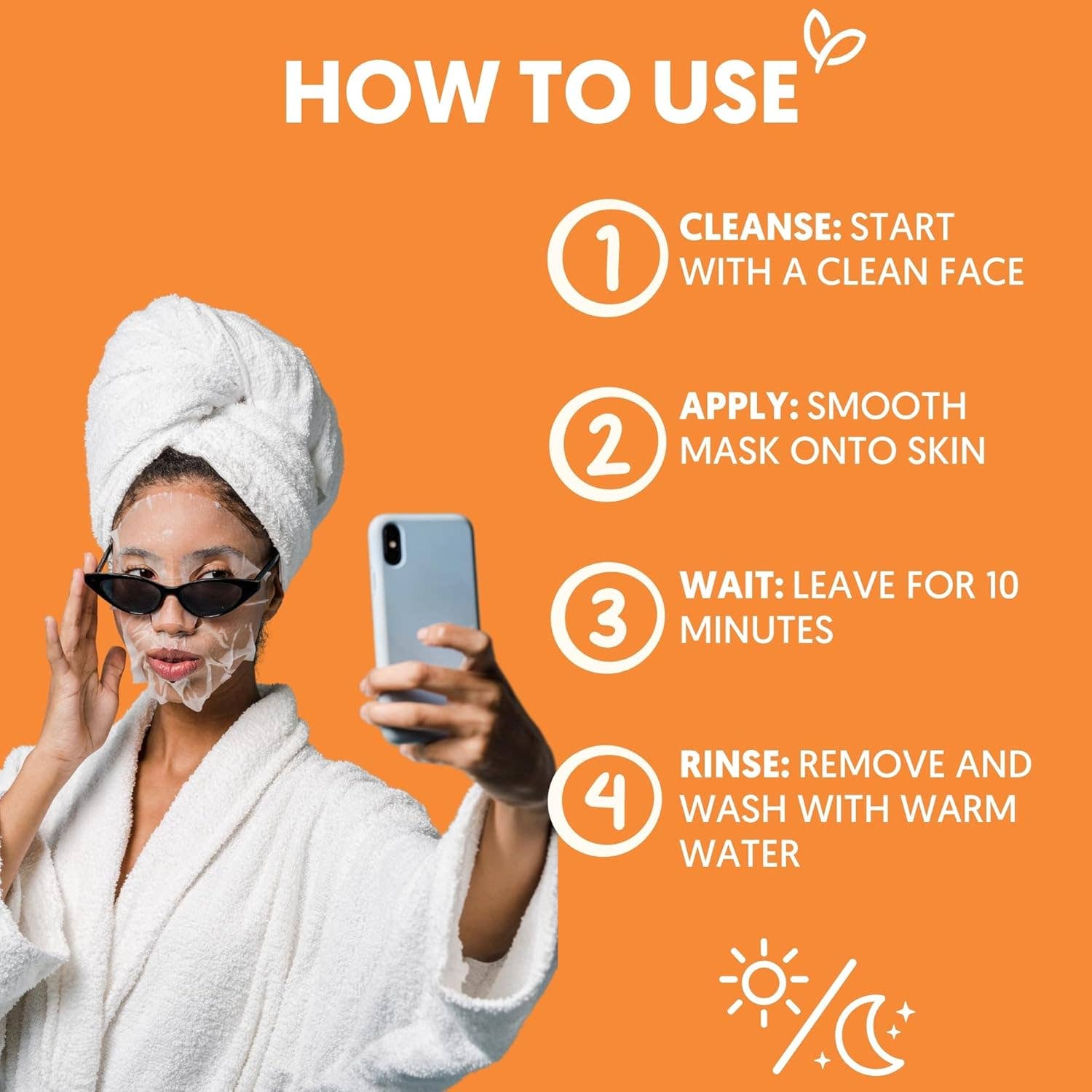 MEHIAZ - Vente Masque pour le visage - Masques pour le visage à la vitamine C + collagène By Nature, pack de 43