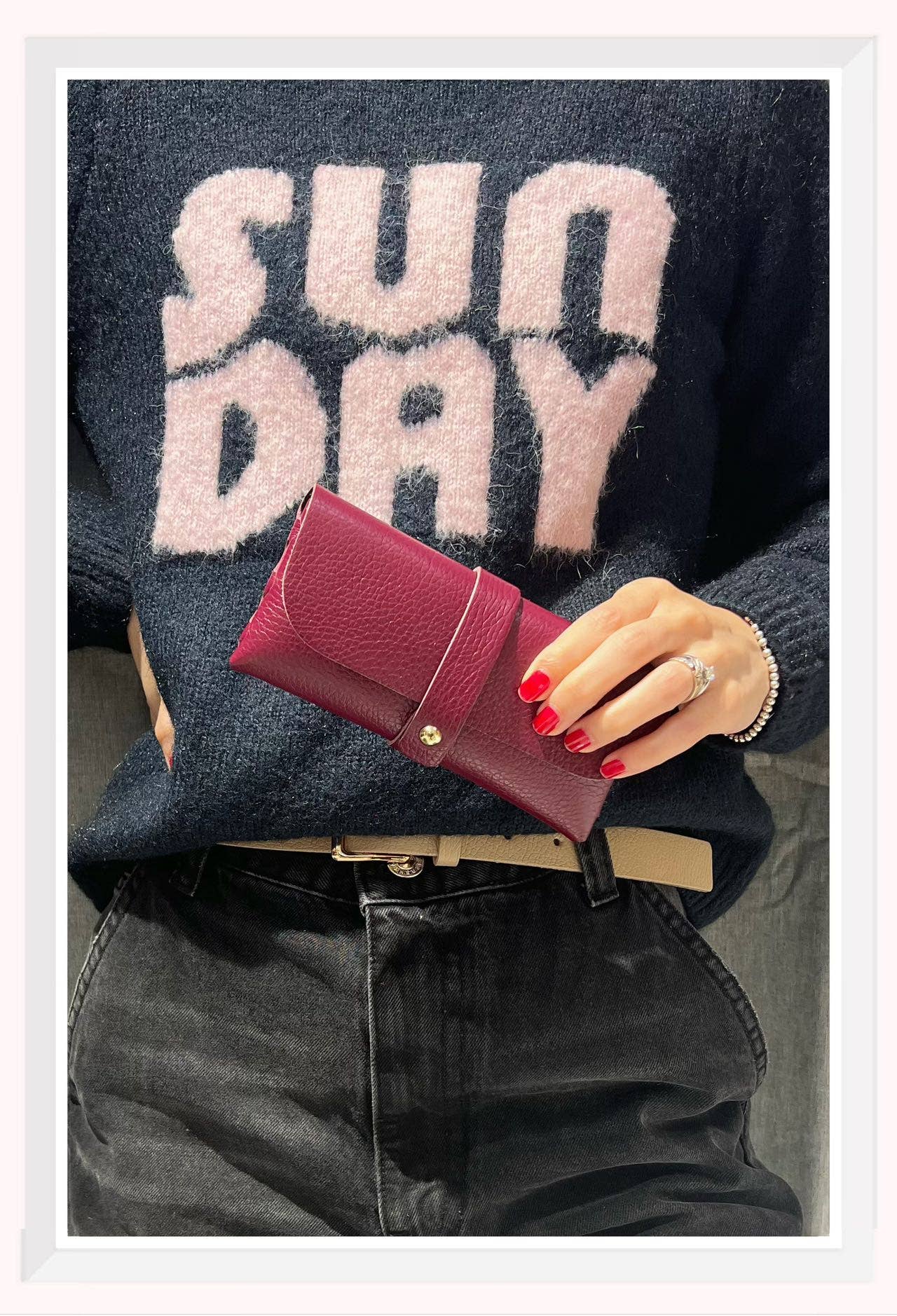 Z et Z – wholesale Eyewear cases & holders – Women's – Grained leather eyeglass case0