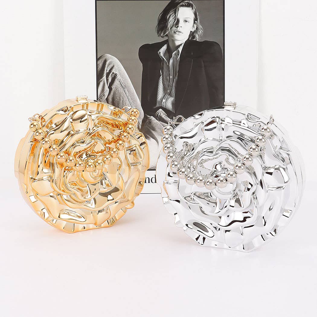 3AM BY H&D ACCESSORIES - Wholesale Clutch Bag - Women's - Metallic Acrylic Clutch5