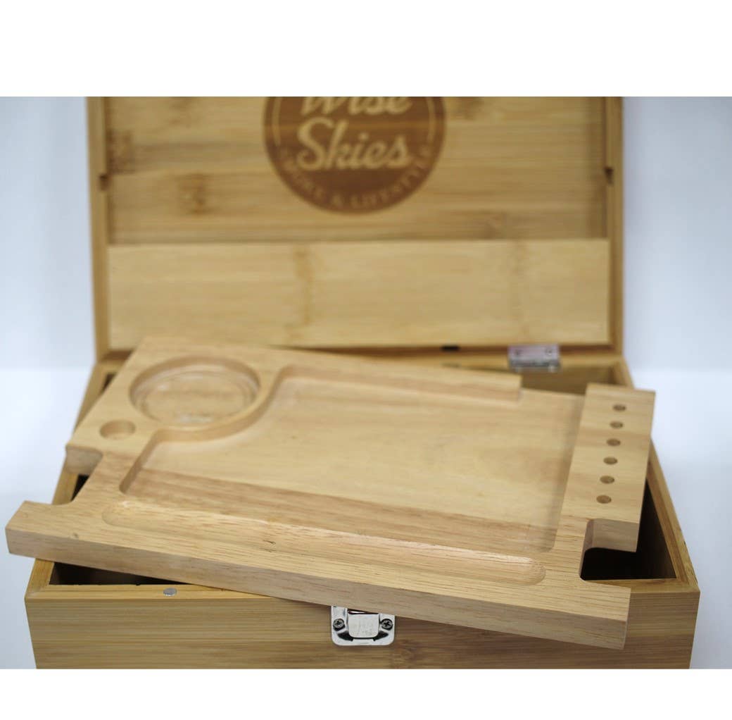 Wise Skies – wholesale Decorative box – Wise Skies Bamboo Wooden Rolling Box6