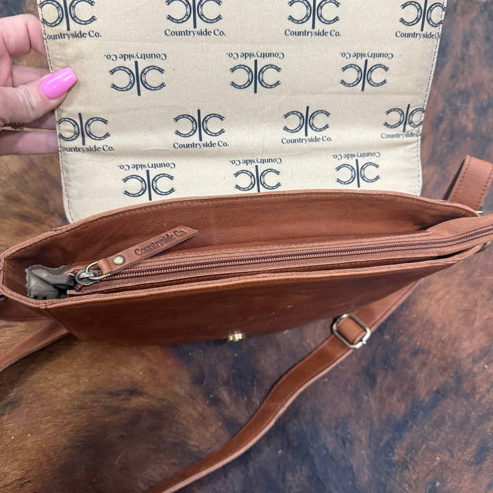 Texas Western Cowhide Bags and More - Wholesale Crossbody Bag - Women's - Tooled Leather Western Purse LIMITED EDITION ONLY 20 MADE