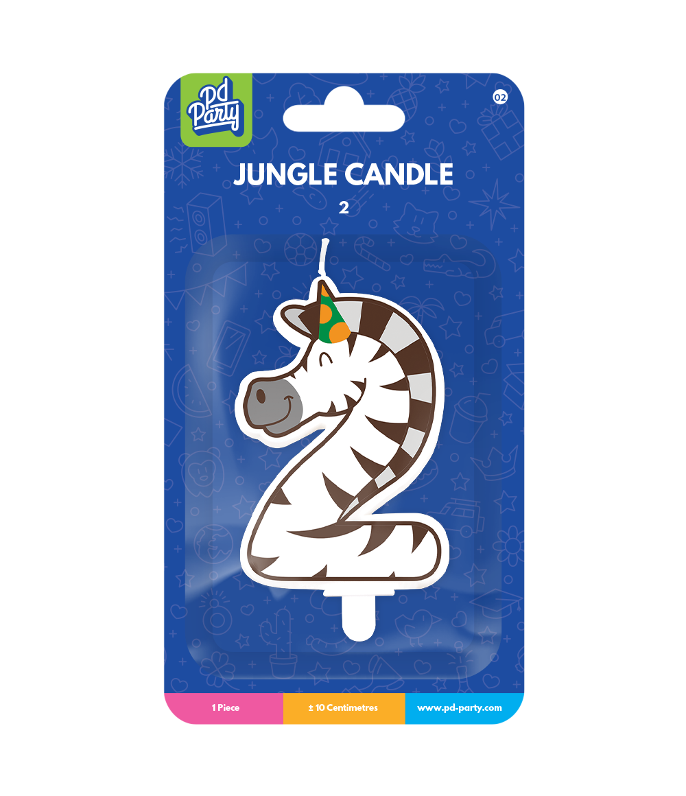 PD Party - Vendita all'ingrosso Candeline per torte - Candela Jungle - 12