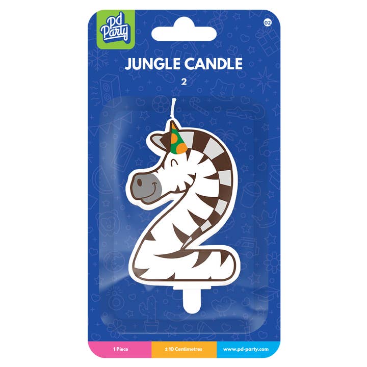PD Party - Vendita all'ingrosso Candeline per torte - Candela Jungle - 12