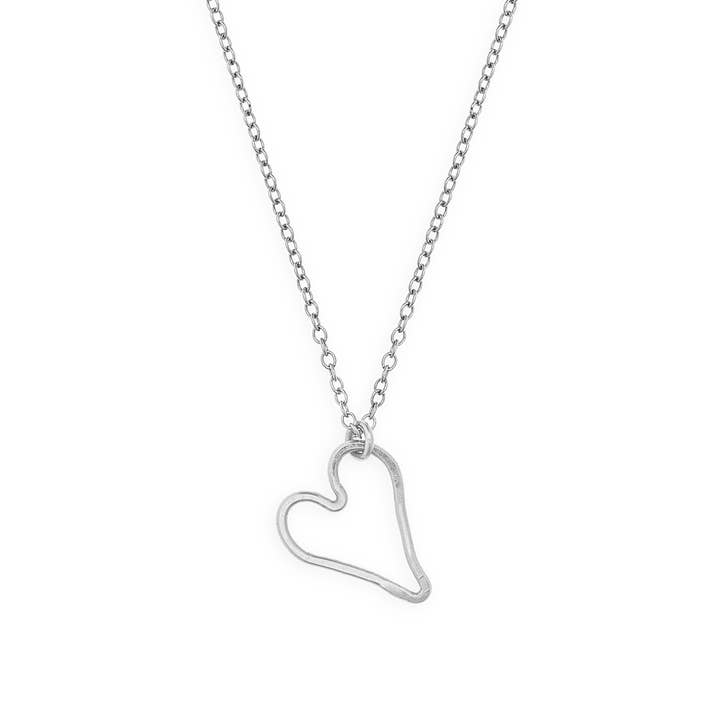 Freshie & Zero - Wholesale Pendant/Charm Necklace - Small Modern Heart Necklace - gold filled or sterling silver