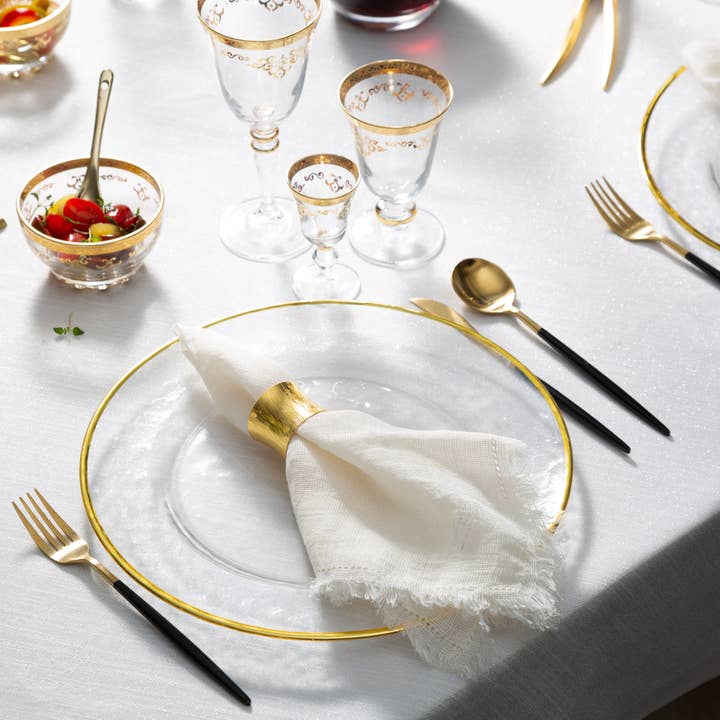 CLASSIC TOUCH DECOR INC. - Wholesale Napkin ring - Set Of 6 Gold Napkin Rings4