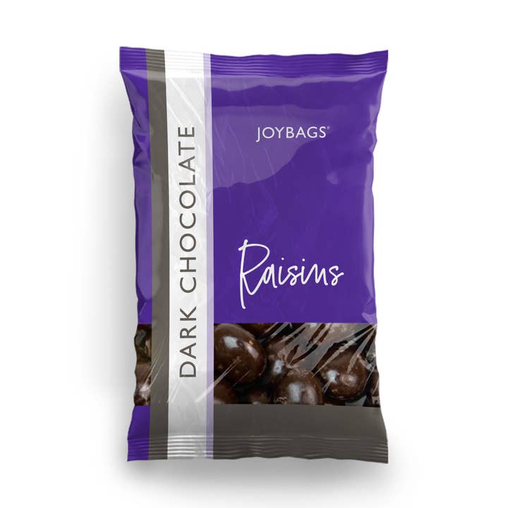Joypots Ltd – wholesale Chocolate-covered sweets – Joybags Dark Chocolate Raisins0