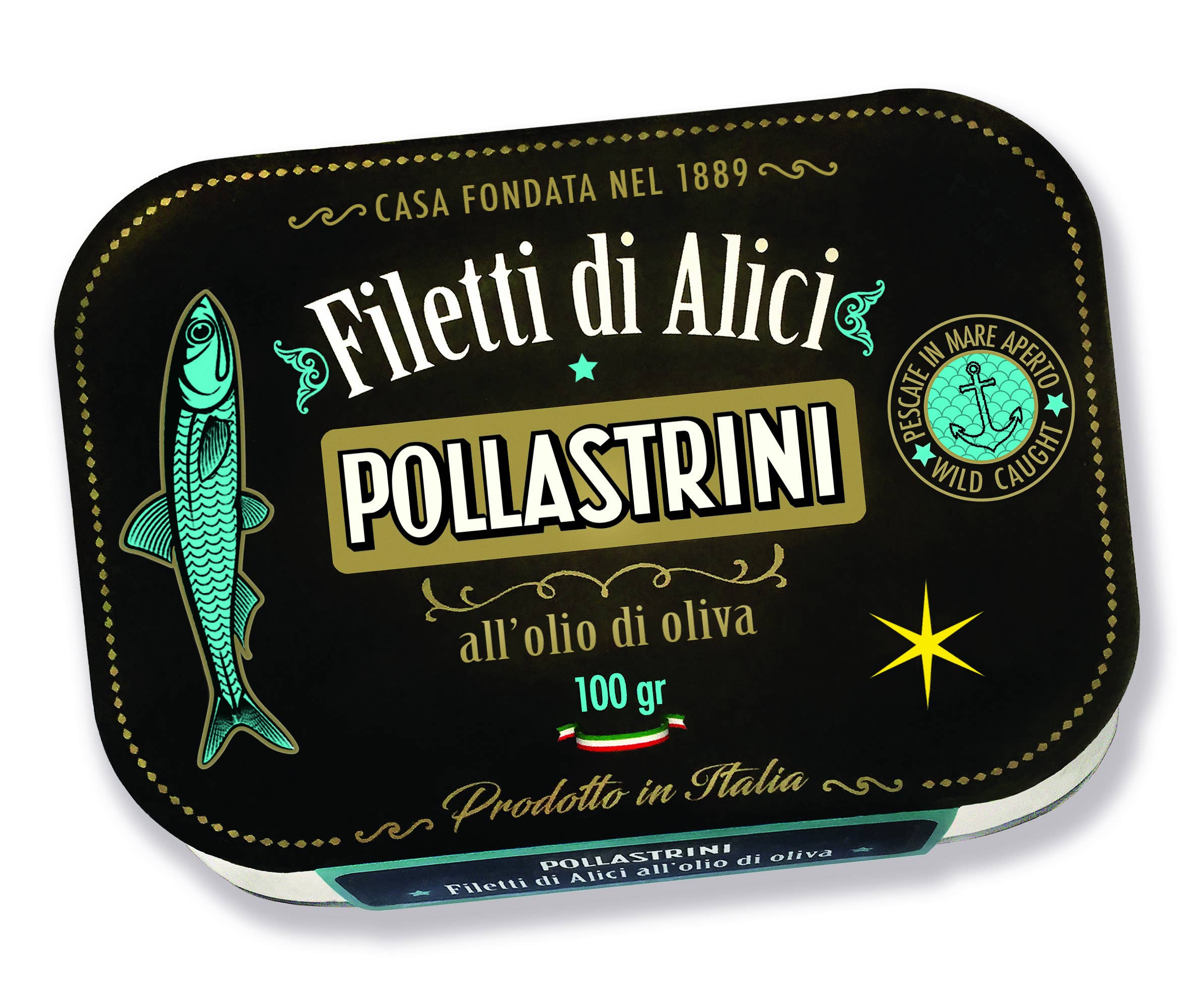 International Loft - Wholesale Tinned Fish - Pollastrini Anchovies in Olive Oil0