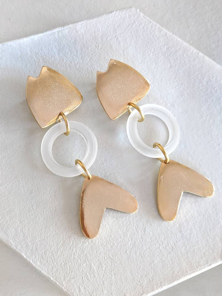 Fish Cutout Earring - Glass for wholesale by Nuance Jewelry