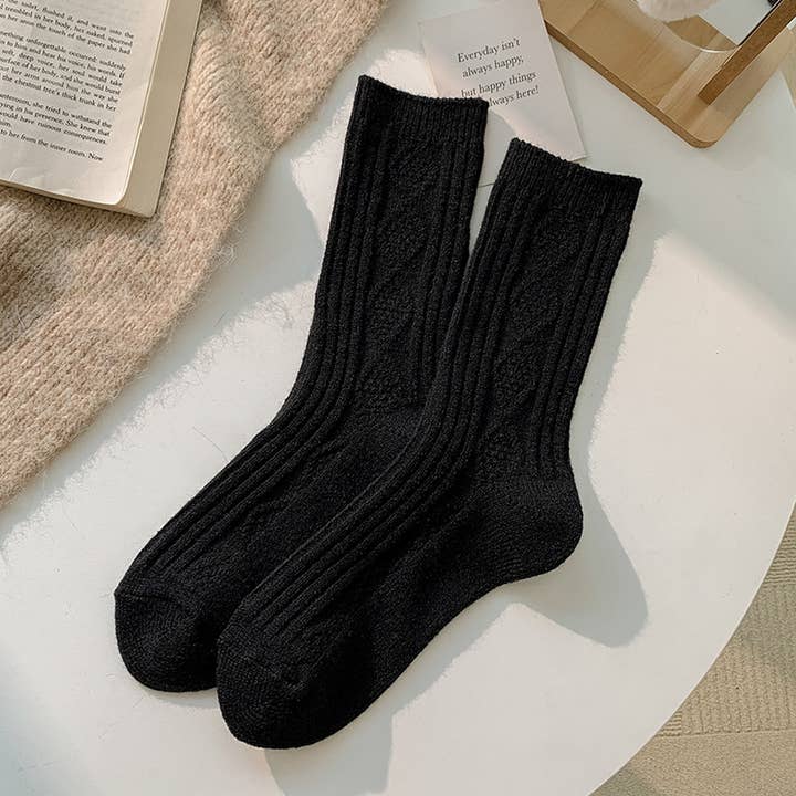ACCITY - Wholesale Socks - Women's - WOMEN'S WOOL SOCKS WARM WOMEN'S MID-CALF SOCKS_CWMS1123