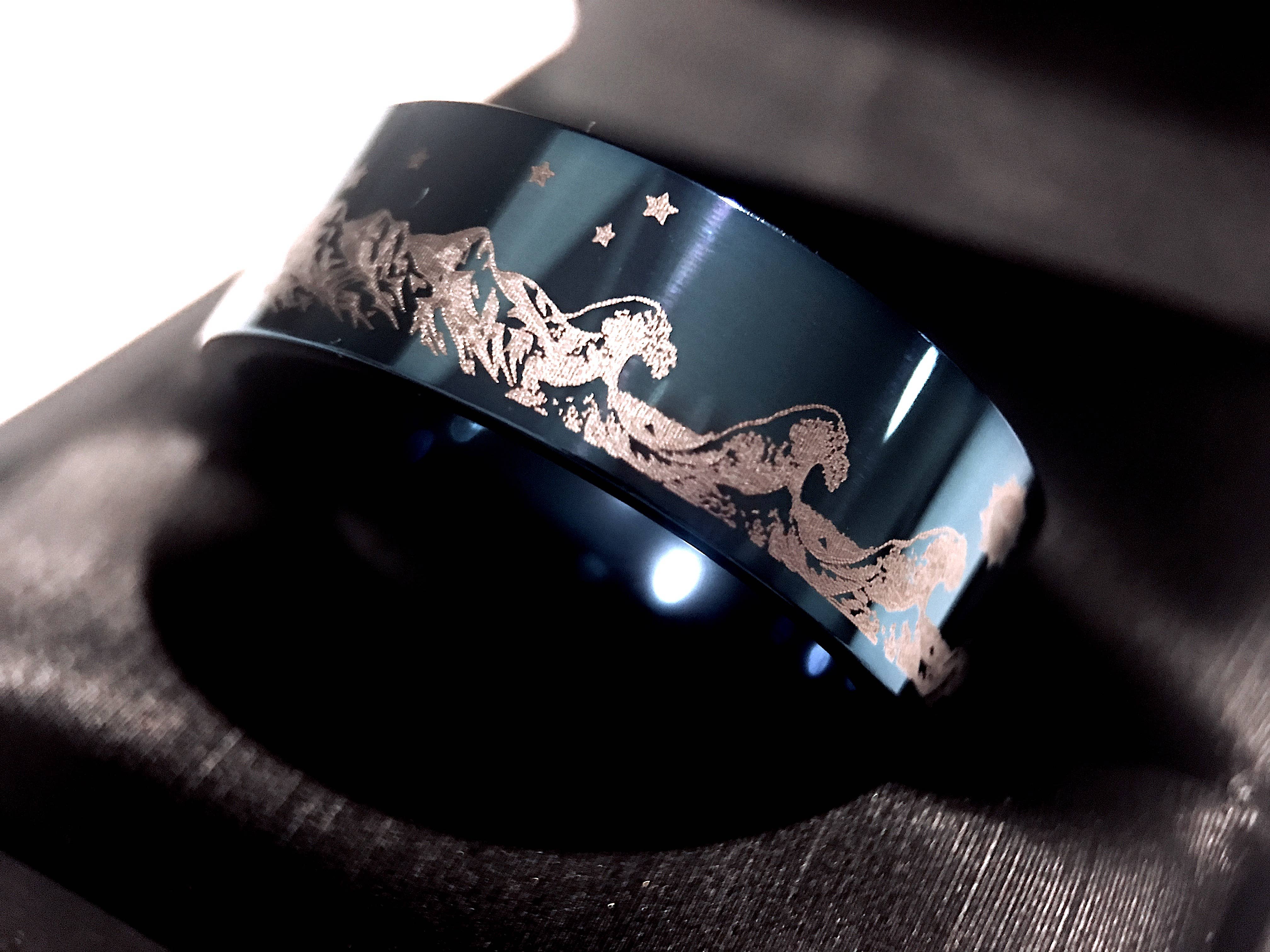 rings paradise - Vente Bijou – homme - Bague de fiançailles Blue Ocean & Mountain Range pour homme7