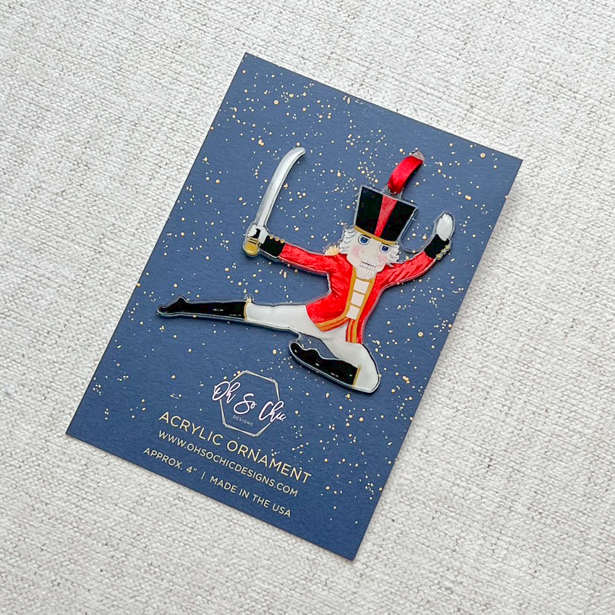 Oh So Chic Designs - Wholesale Ornament - Nutcracker Prince Watercolor Ornament2