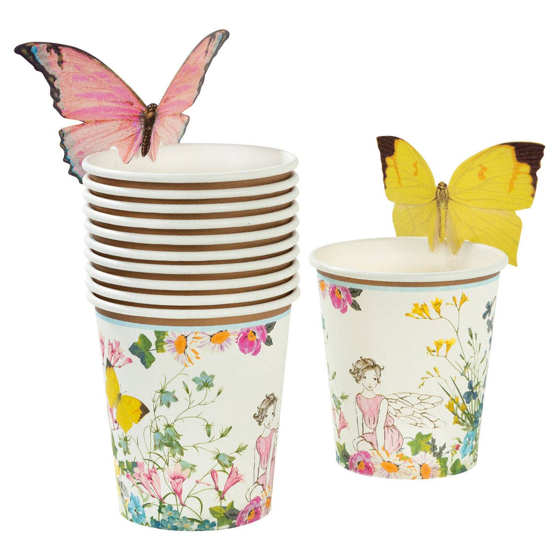 Talking Tables USA - Wholesale Disposable Cup - Fairy Paper Cups with Butterfly Detail | Party Cups |6