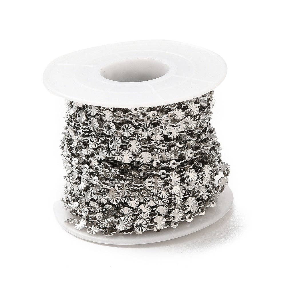 Love, Paige Designs - Wholesale Schakelketting - Zilveren Zonnestraal Schakelketting Per Voet - Roestvrij Staal2