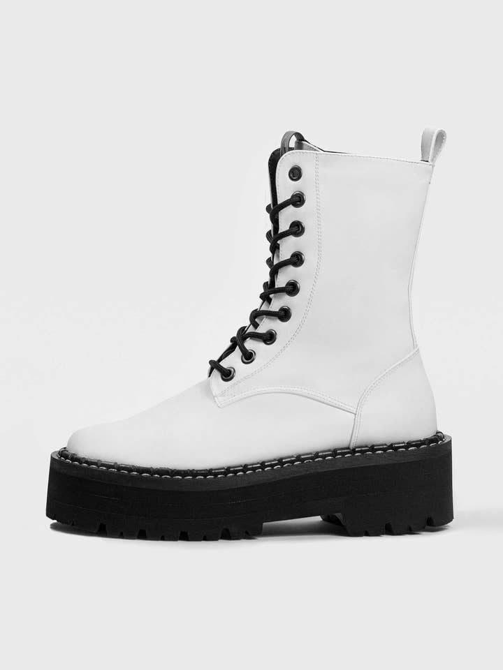 Botas de Pele de Cacto Branco Monster Worker por atacado de Bohema Clothing