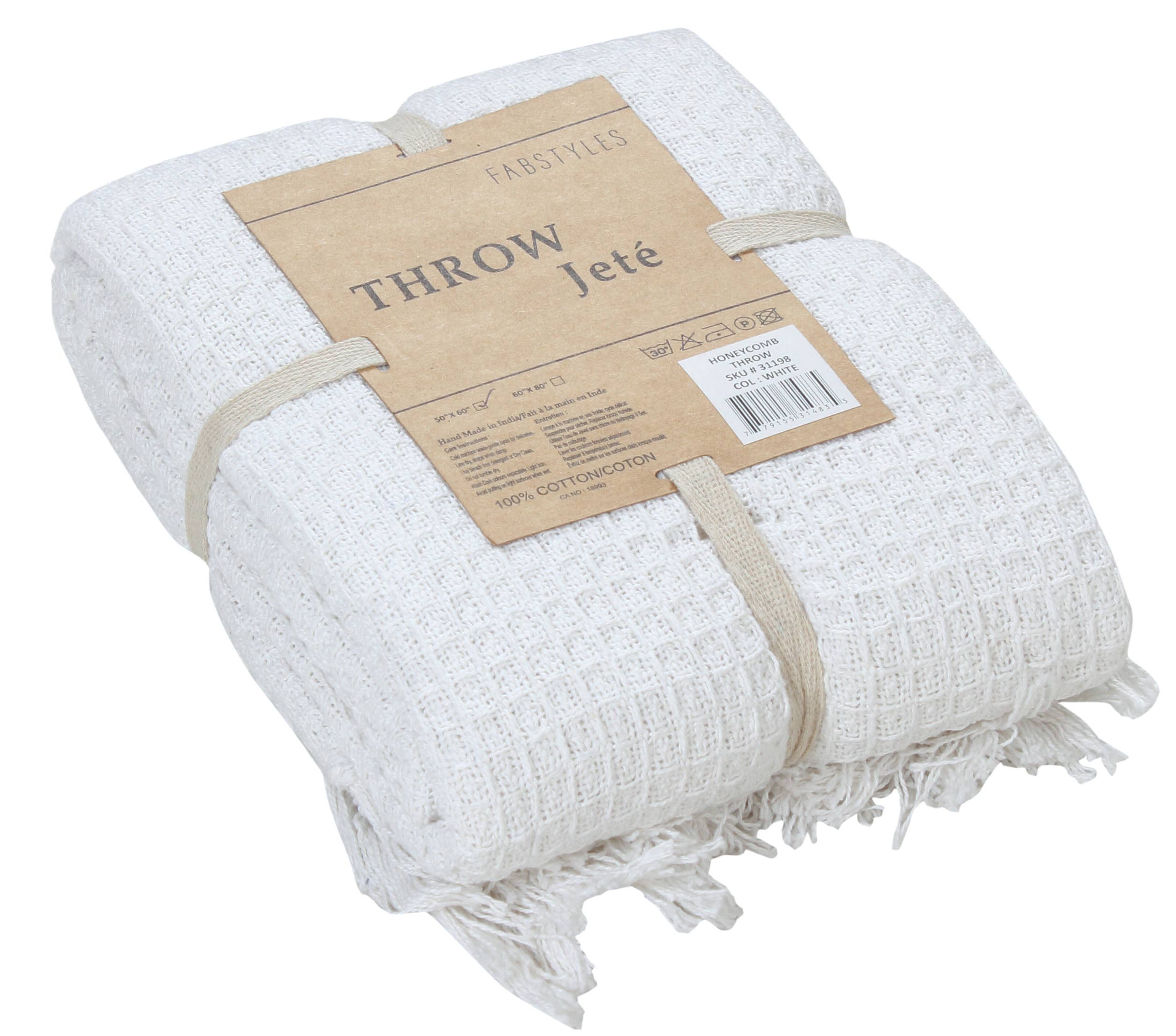 Fabstyles - Vendita all'ingrosso Plaid - Plaid in cotone di alta qualità con motivo a nido d'ape Fabstyles0