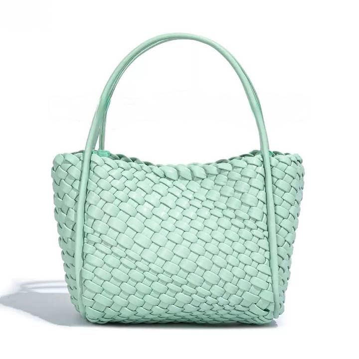 Colorful Spring Summer Vegan Hand-woven Basket Bag for wholesale by Sook Stainable