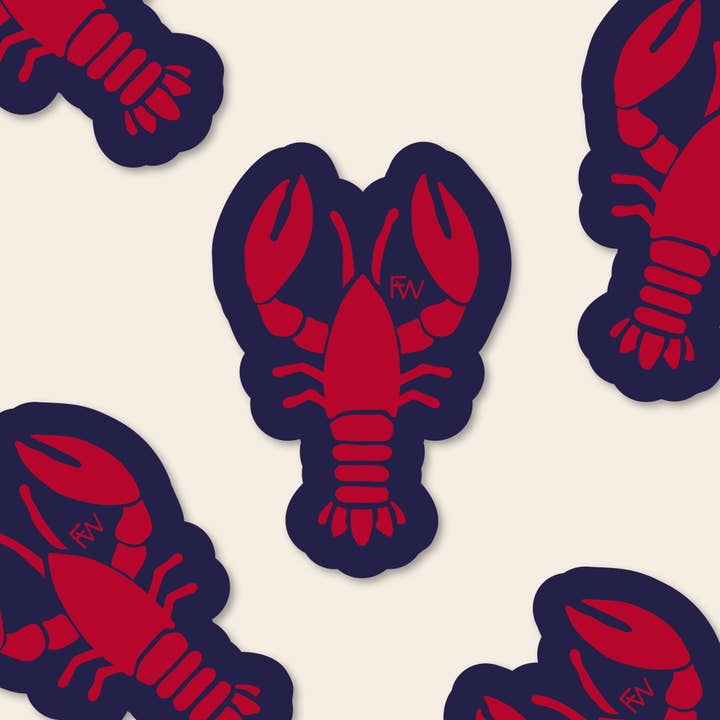 Lobster Vinyl Sticker for wholesale by Freshwater Curated Goods