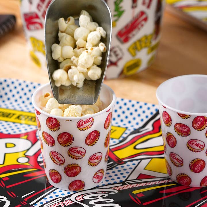TableCraft Products Company - Wholesale Disposable Cup - Coca-Cola "Pop!" 9 oz Snack Cups, Pack of 45