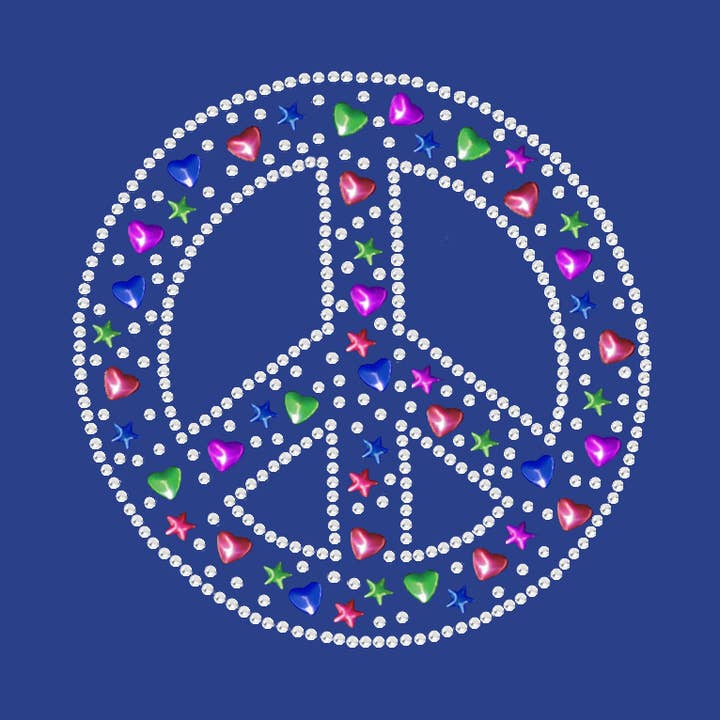 Peace Sign mit Sternen und Herzen Damen T-Shirt für den Großhandel von Dog in the Closet