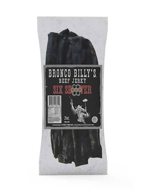 Bronco Billy's Beef Jerky Six Shooter 2oz for wholesale by Bronco Billy’s Beef Jerky