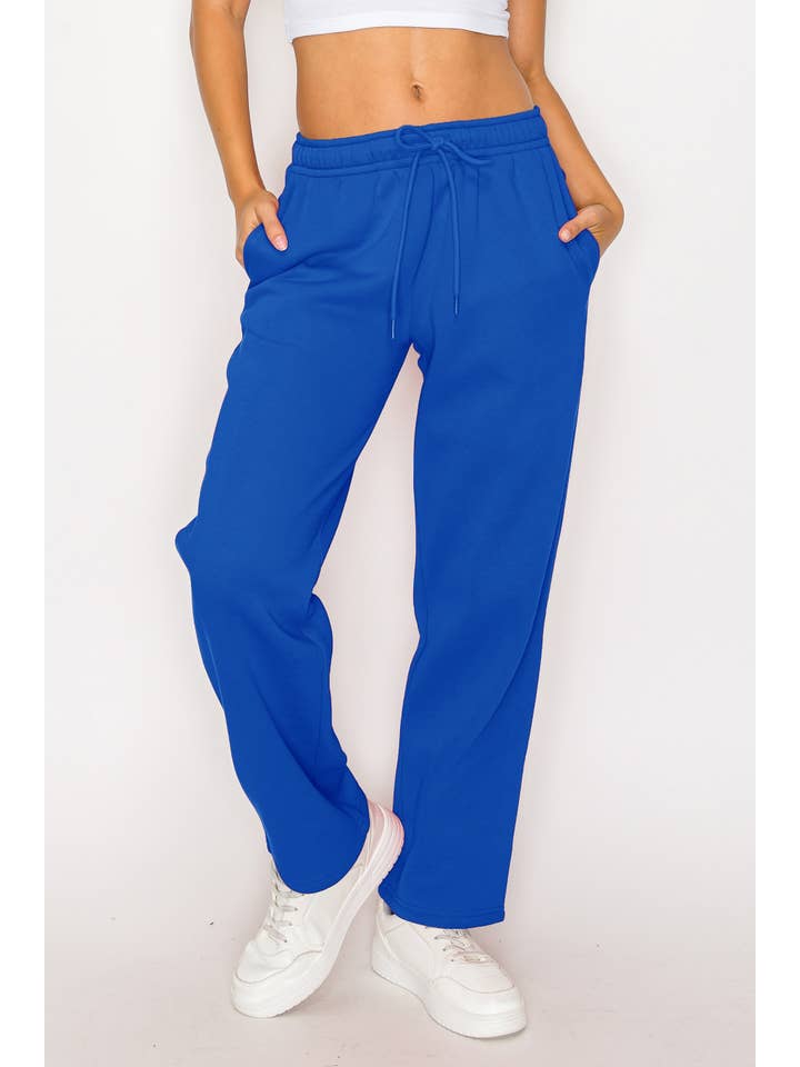 Color 5 – Großhandel Lounge-Trainingshose/-Jogginghose – Damen – Fleecegefütterte, gerade geschnittene, einfarbige Jogginghose mit Tasche12