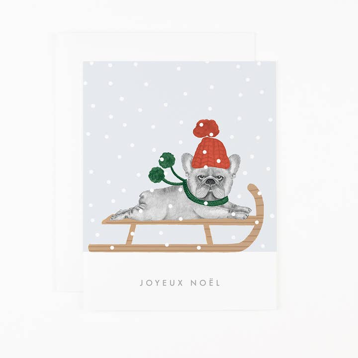 Joyeux Noël Frenchie for wholesale by Dear Hancock