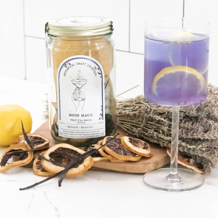 Practical Magic Apothecary & Craft Cocktails - Wholesale DIY Drink Kit - Moon Magic Martini Craft Cocktail Infusion Drink Kit -Jar