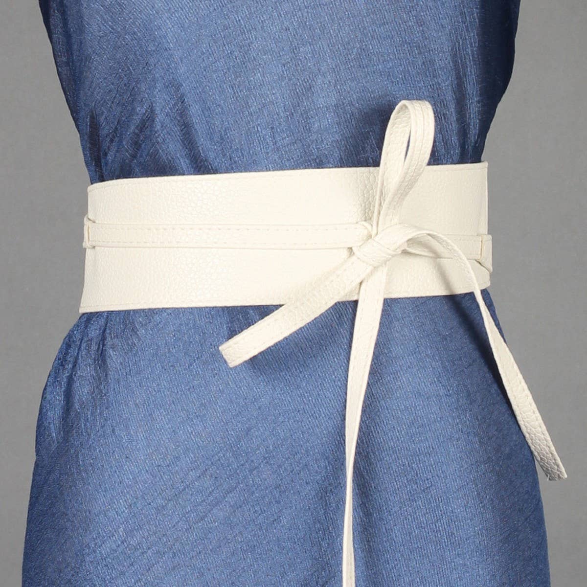 Lily Clothing - Wholesale Belt - Women's - WIDE RIBBON BOW TWO CIRCLE BELT WAIST SEAL_CWABE03382
