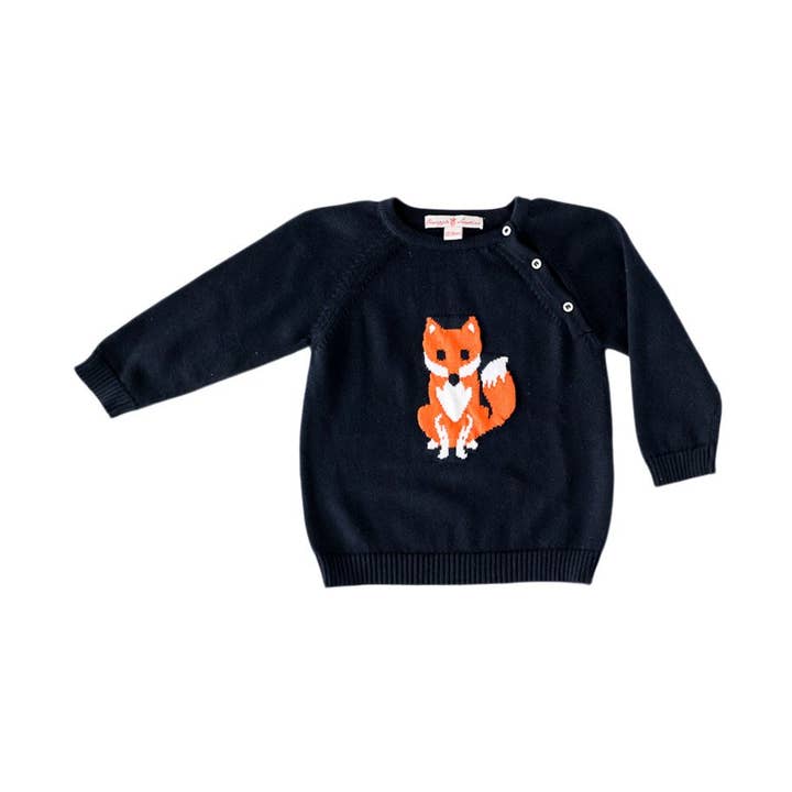 Jersey de punto Intarsia Navy Fox para venta al por mayor de Pineapple Sunshine