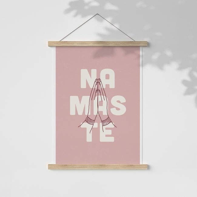 Namaste Eco-Friendly Print - Pinks, A3 for wholesale by The Creative Ox