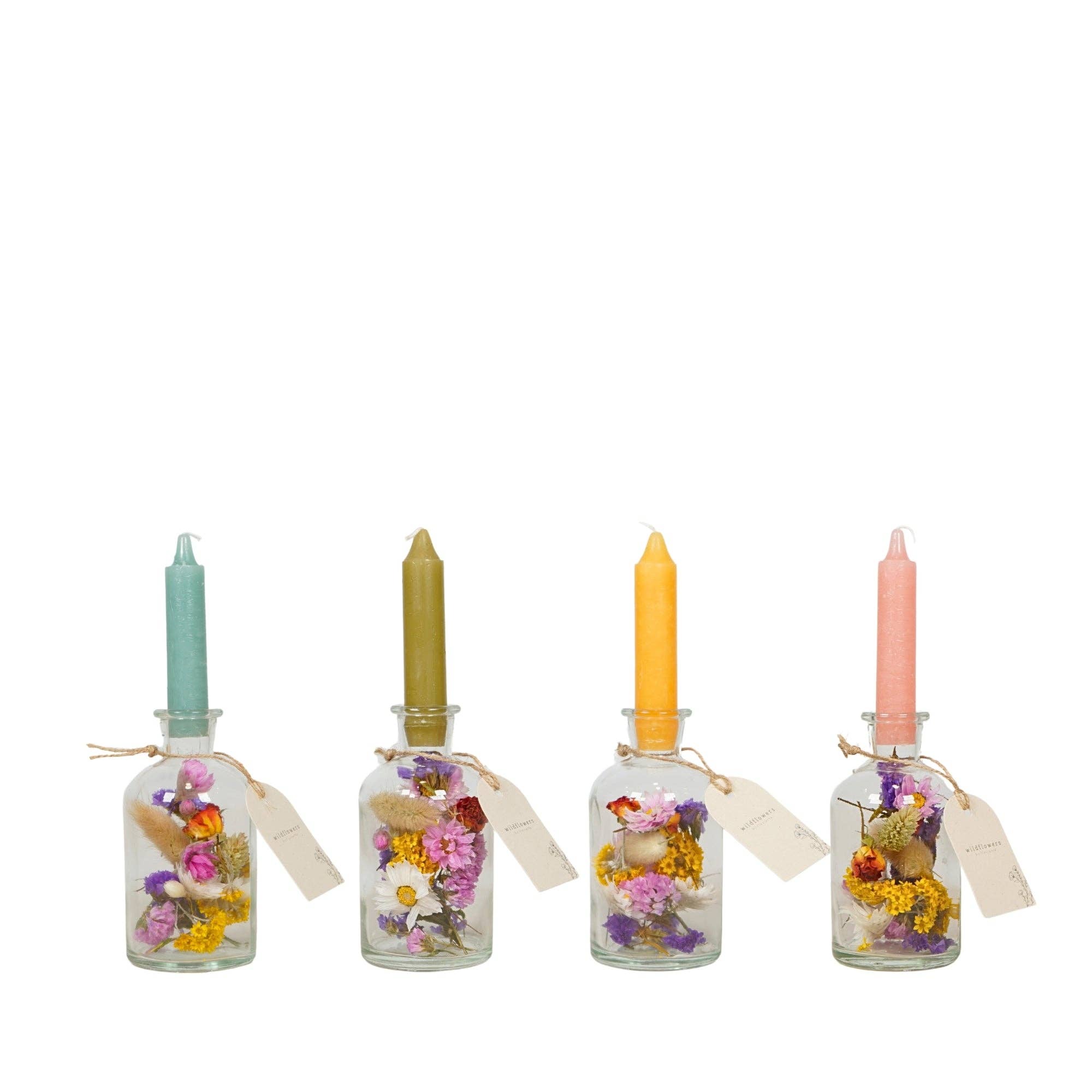 Multi Torkade blommor i ljusstake - Färgstark vas - Flera färger för wholesale på Faire2