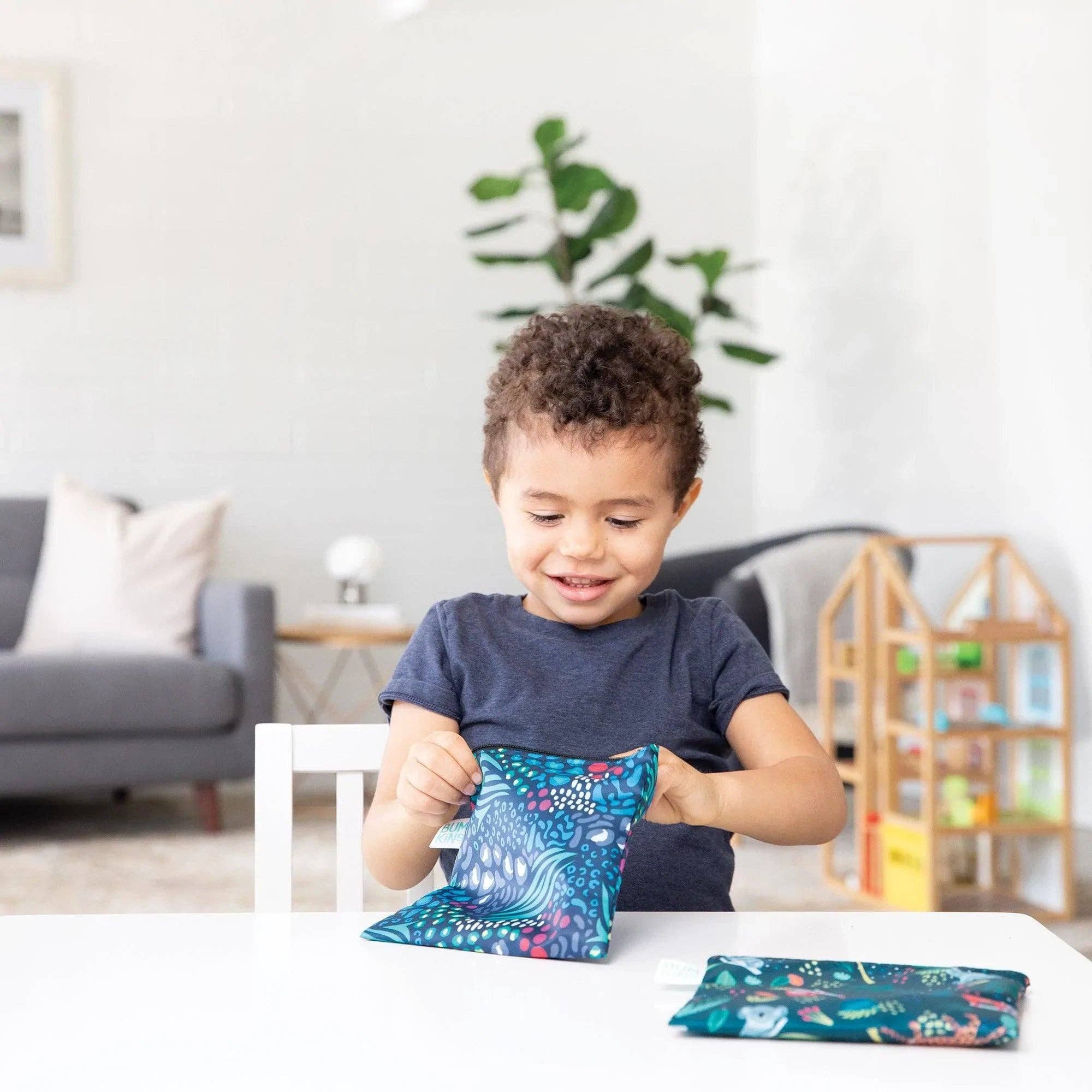 Bumkins - Wholesale Lunch Bag/Box - Kids - Reusable Snack Bag, Large 2-Pack: Jungle & Animal Prints6