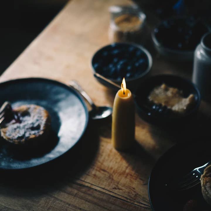 Skär Organics – Vela/castiçal cónico por atacado – Velas cônicas curtas grandes de cera de abelha orgânica (caixa)4