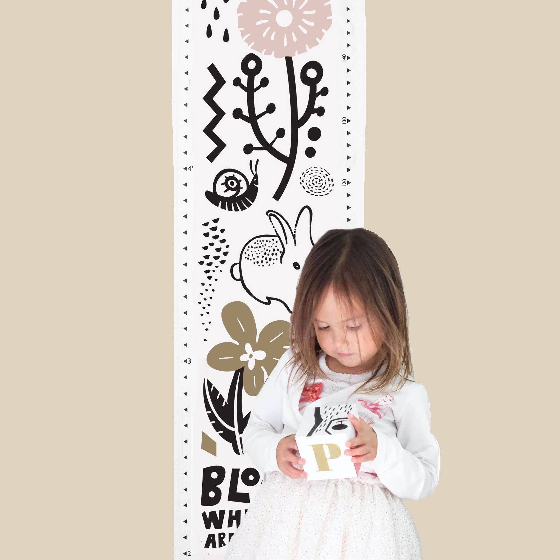 Wee Gallery - Wholesale Growth Chart - Kids & Baby - Bloom Canvas Growth Chart2