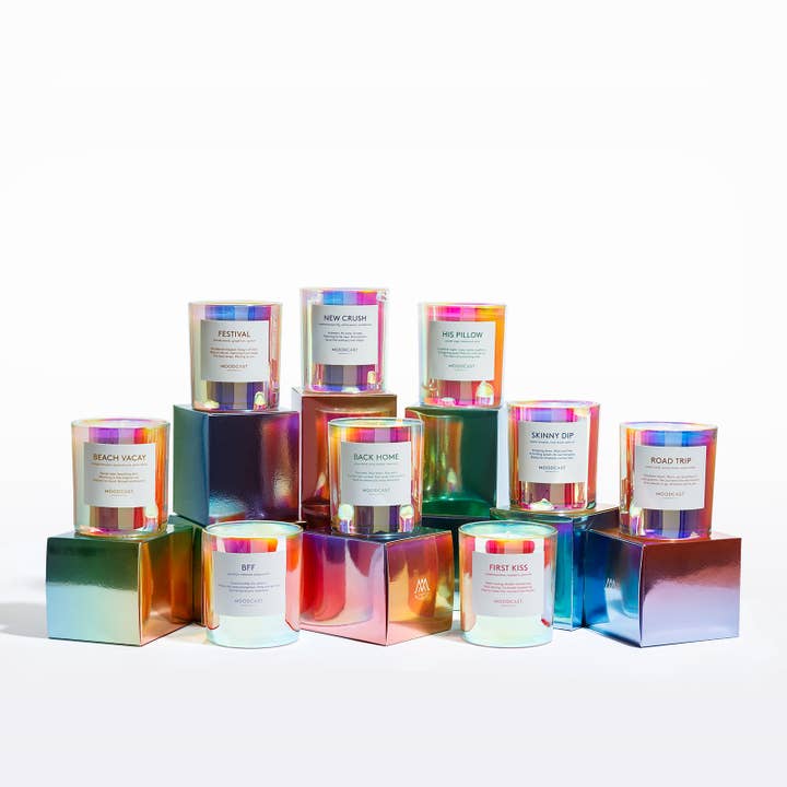 Moodcast Fragrance Co. - Wholesale Jar/Filled Candle - Coconut Wax Candle - Vibes - Girls Trip - 8 oz Glass Jar