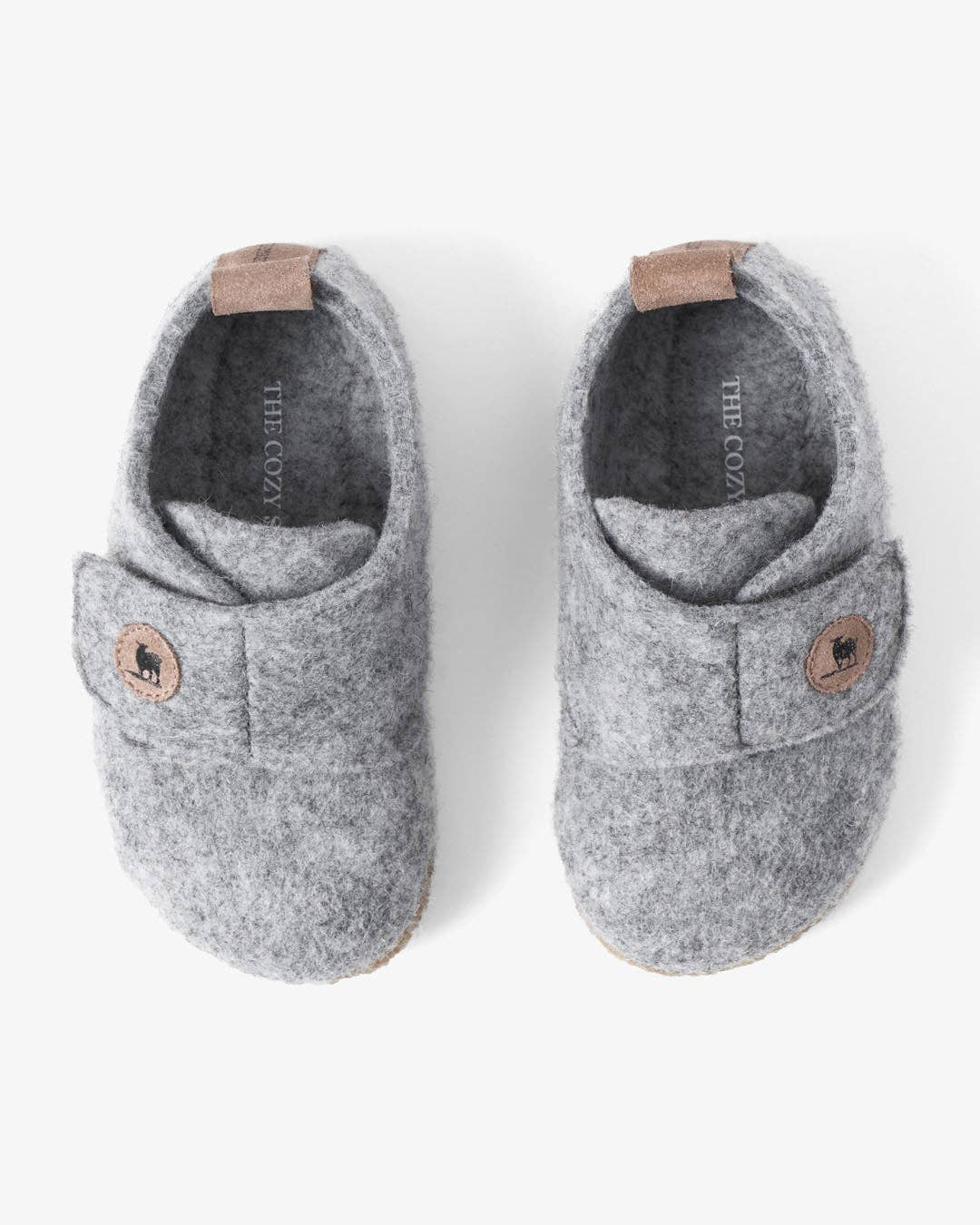 The Cozy Sheep – Großhandel Hausschuhe – Kinder – Kinder-Hausschuhe aus Filz mit Krepsohle – Kinder (Hellgrau)7