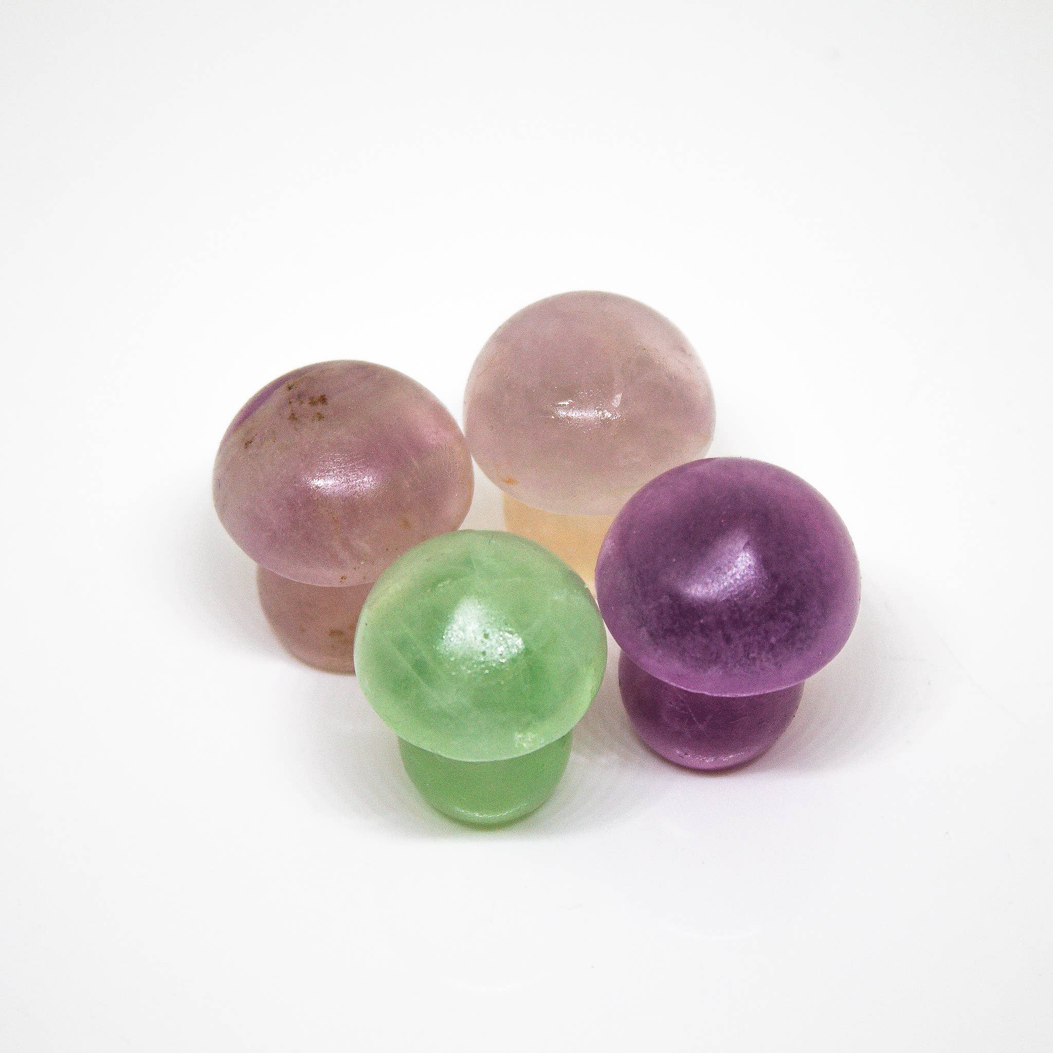 Quasar Gems USA – Pedra/cristal espiritual por atacado – Cogumelos de Fluorite Multicoloridos 1 Polegada1