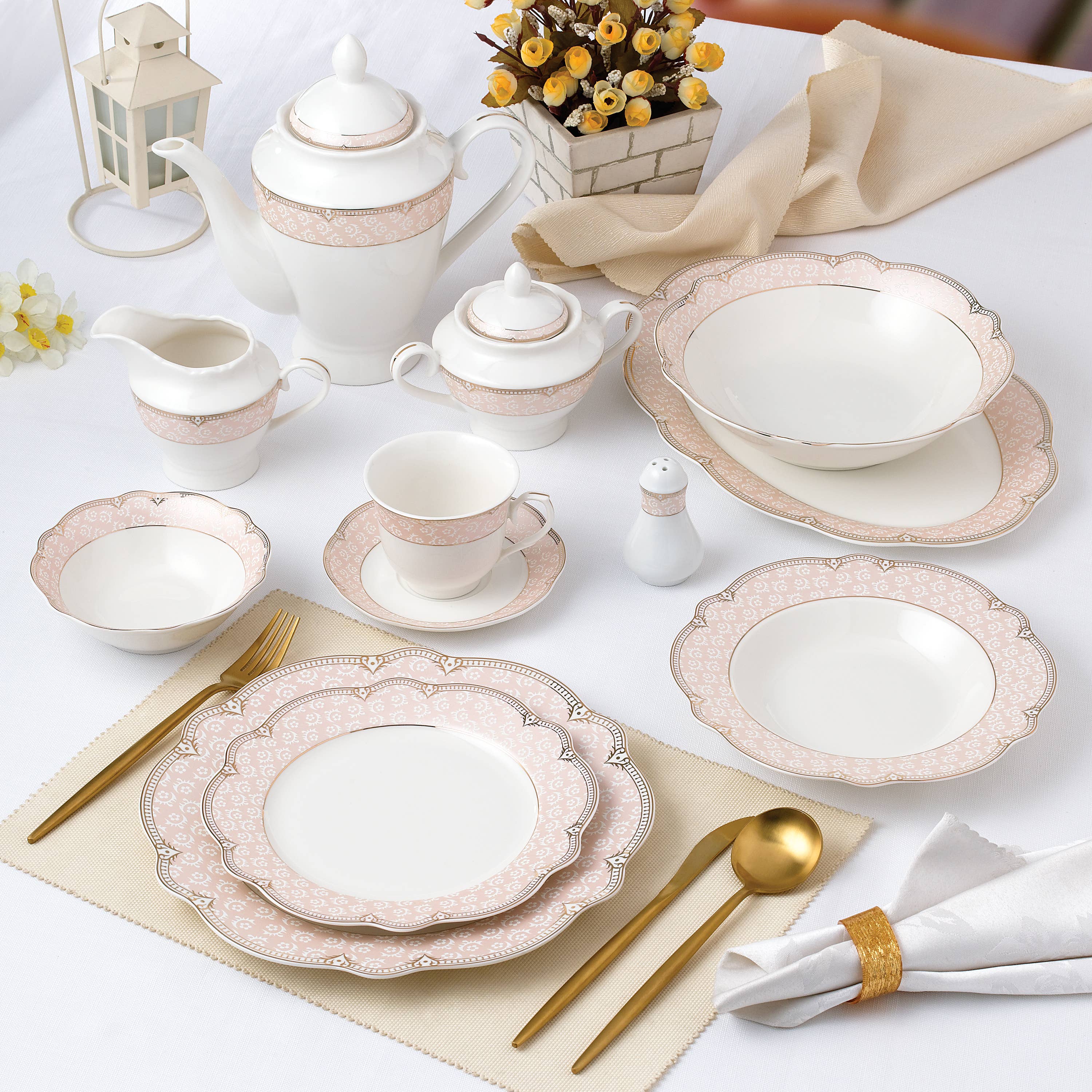 Gifts Plus - Wholesale Dinnerware Set - "Sandra" #10522G-57 (Pack 1)4