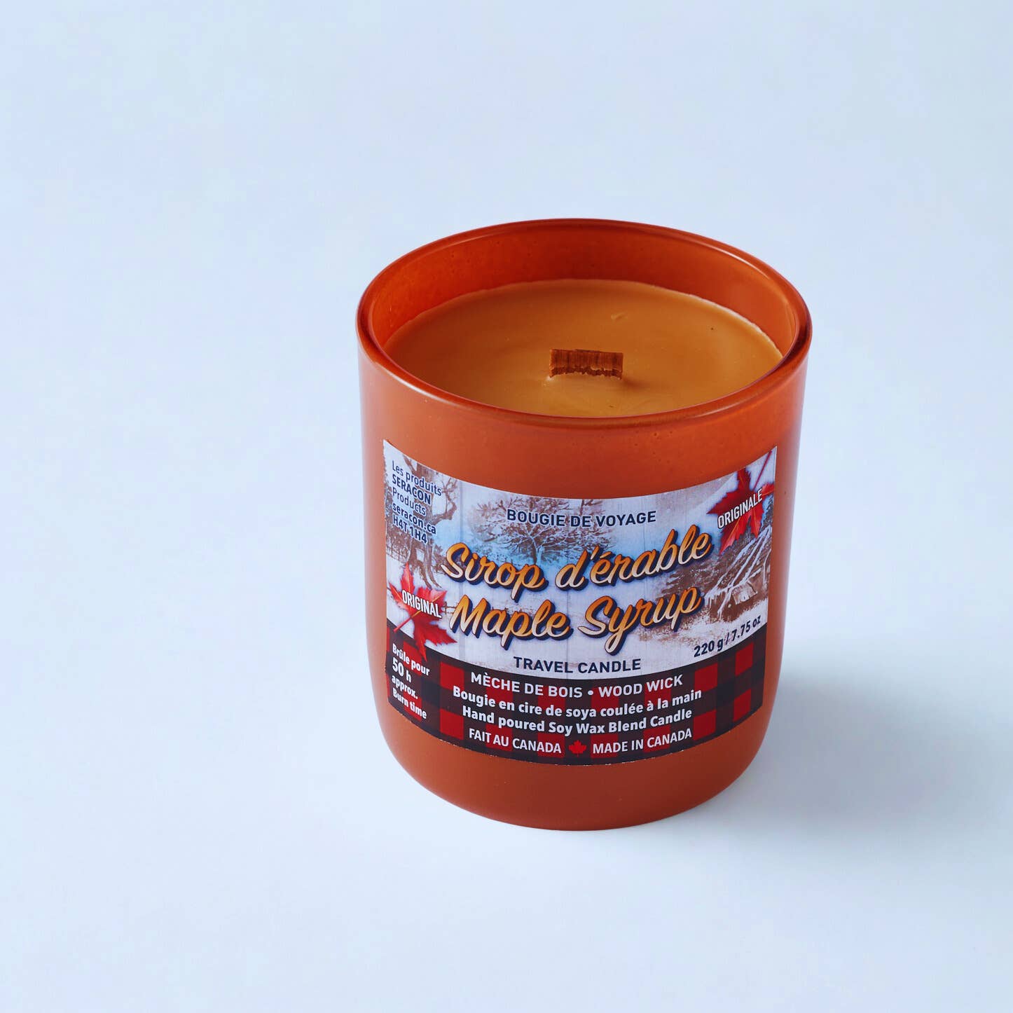 Seracon - Wholesale Jar/Filled Candle - Maple Syrup Candle in Amber Glass