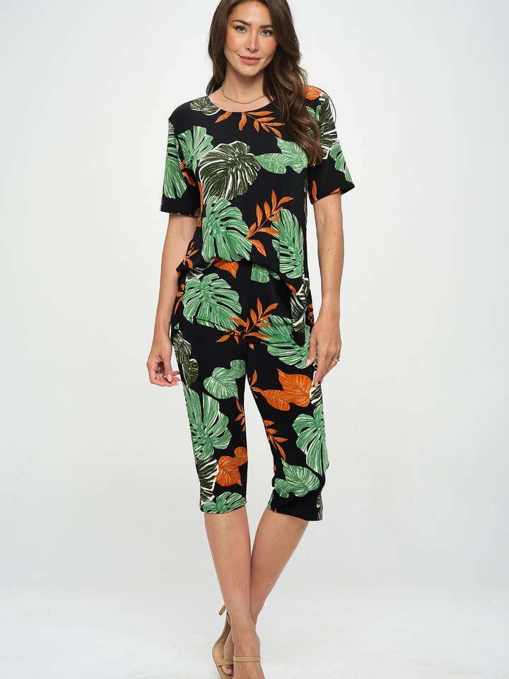 BNS Capri Pant Set - 9003BN-SRP1-W389 for wholesale by Jostar