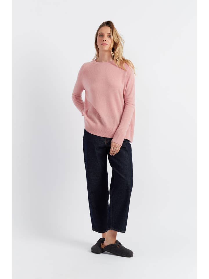 Chinti & Parker - Wholesale Knit Sweater - Women's - Clay-Pink Cloud Cashmere Slouchy Sweater