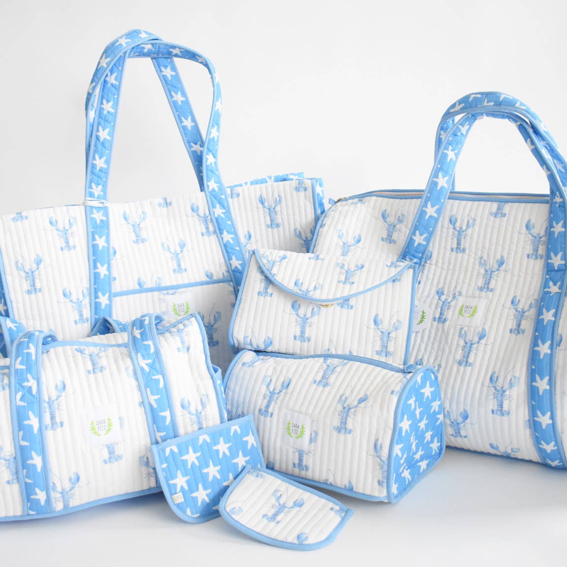 Sara Fitz - Wholesale Weekender Bag - Women's - Weekender Tote, Blue Lobster 5