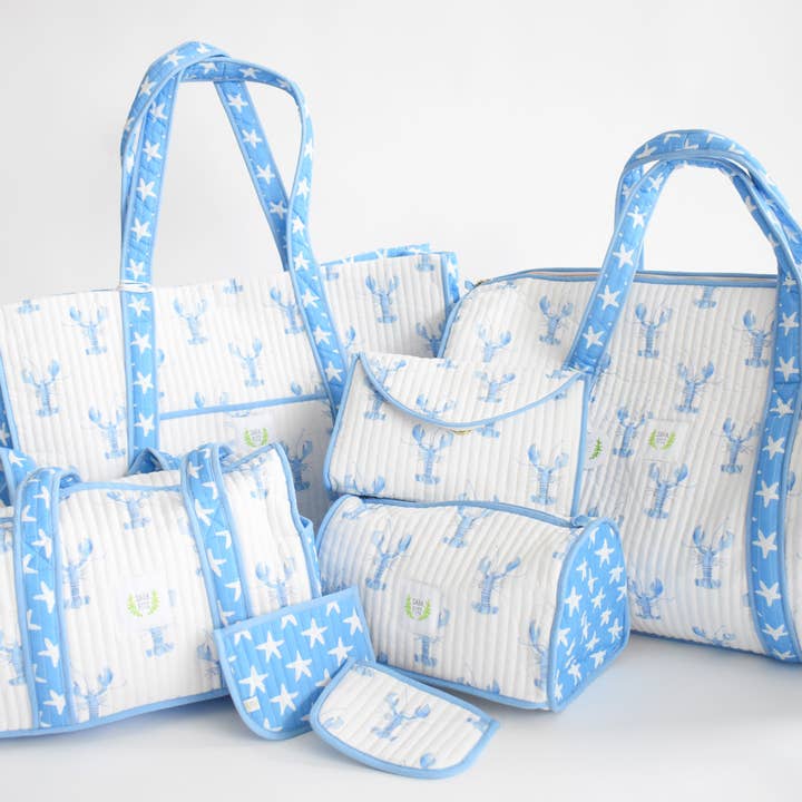 Sara Fitz - Wholesale Weekender Bag - Women's - Weekender Tote, Blue Lobster 5