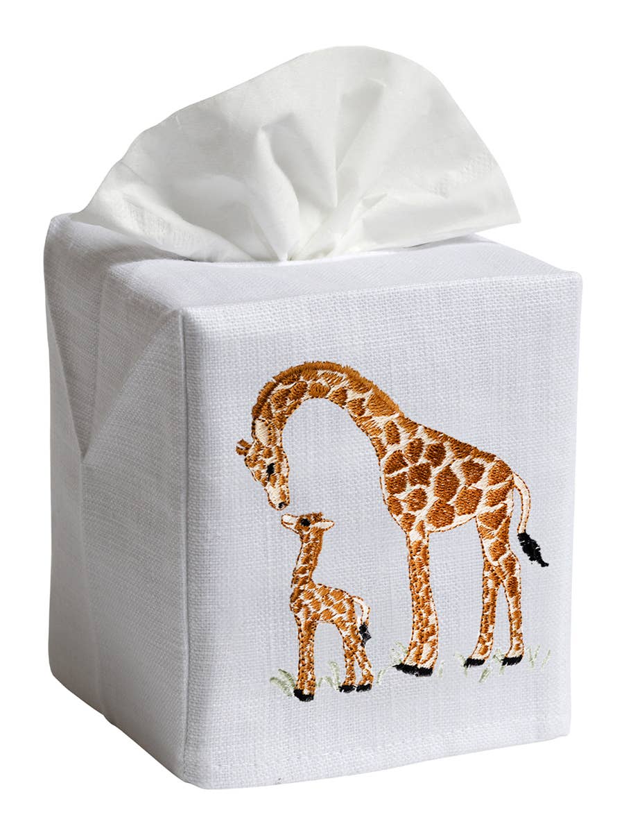 Jacaranda Living - Wholesale Tissue Box - Tissue Box Cover - Giraffe & Baby (Beige)