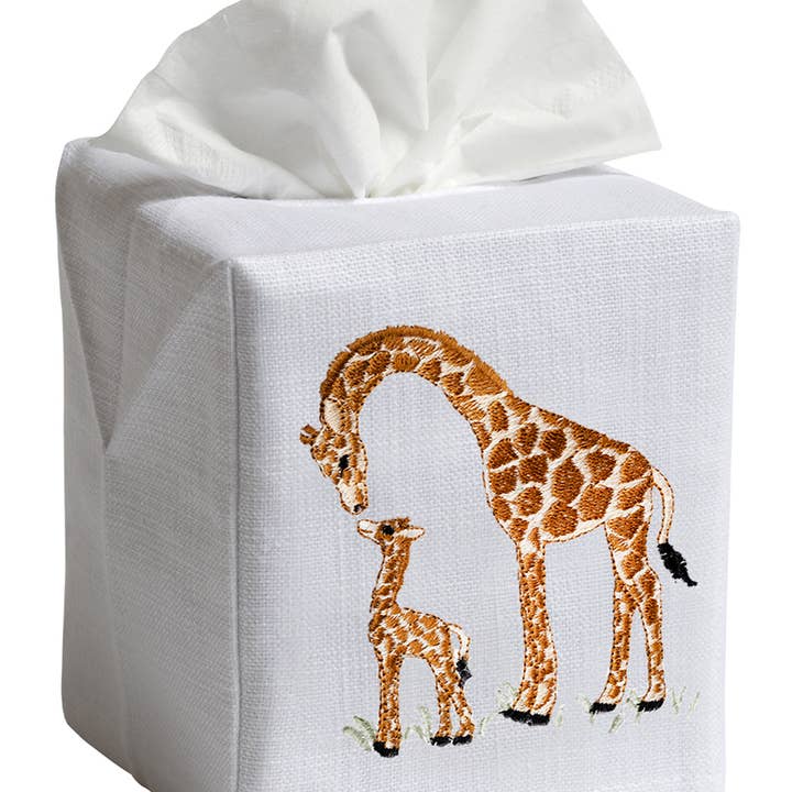 Jacaranda Living - Wholesale Tissue Box - Tissue Box Cover - Giraffe & Baby (Beige)0