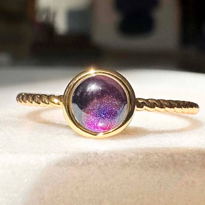 Baby Twist Mood Ring for wholesale by Honeycat Jewelry
