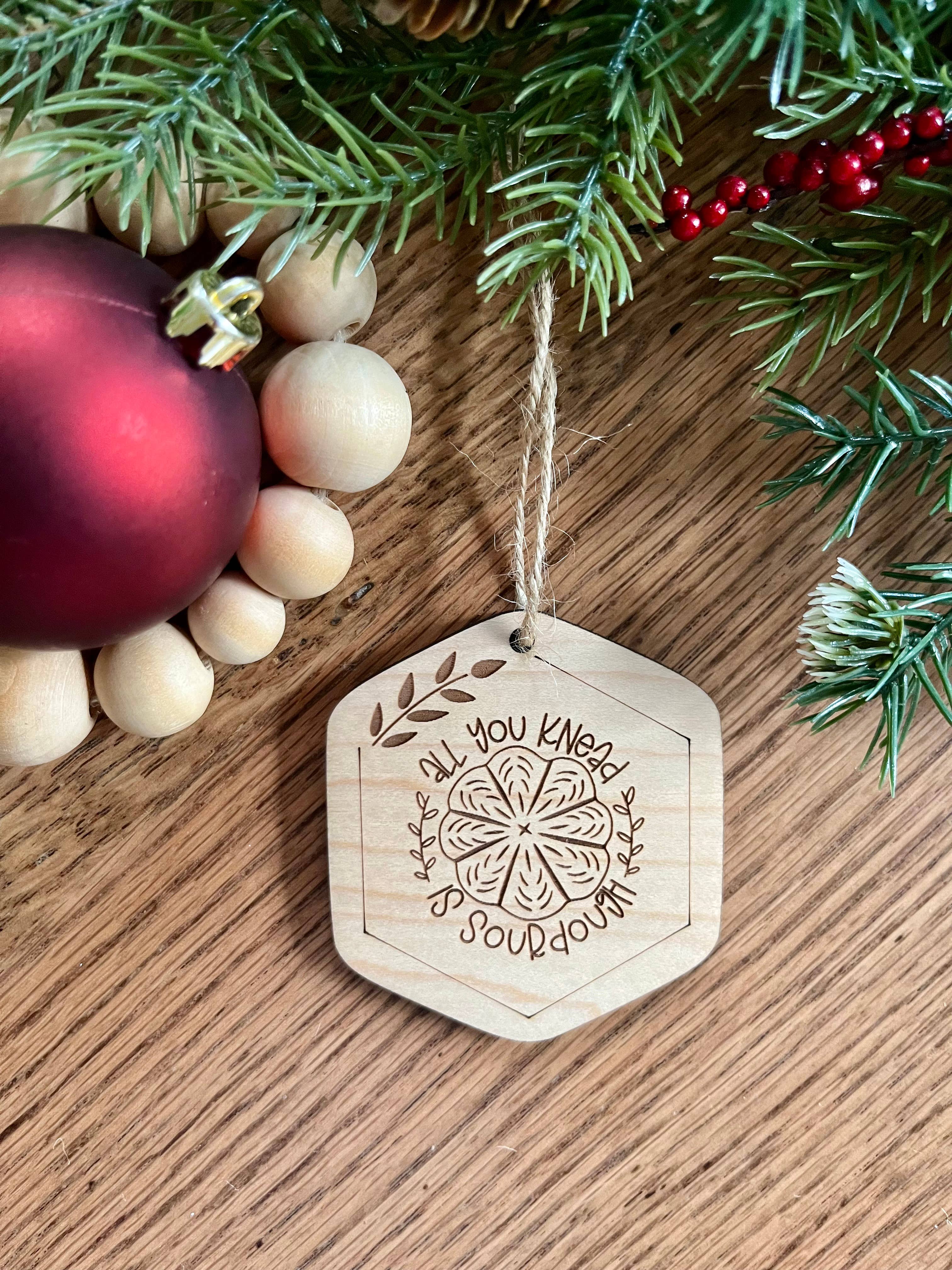 Rustic Raleigh - Wholesale Ornament - Funny Sourdough Baker Lover homesteader Christmas Ornament1